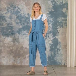 Valerie Jumpsuit in Light Blue Denim